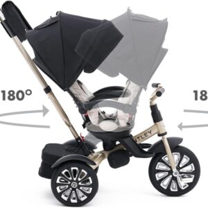 Bentley Trike - All Terrain Toddler Bike 6-in-1, Mulliner Gold Limited Edition, Officially Licensed and Designed by Bentley Motors UK; Baby to Big Kid Tricycle (6m-5y+)