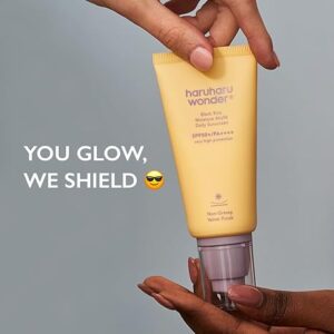 Haruharu Wonder Black Rice Moisture Airyfit Daily Sunscreen 1.69fl.oz - Velvet Finish, No White Cast, Hydrating, Moisturizing, Korean Skin Care, Vegan, Clean Beauty