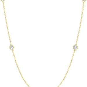 Diamond Necklace Solid 14K Gold Necklace Diamond Jewelry for Women