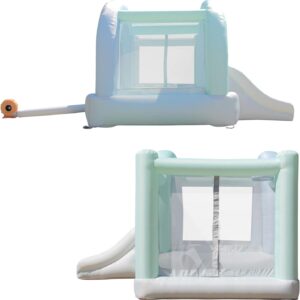 Bounceland Ultimate Daydreamer Mist Bounce House with Ball Pit, 10.8 ft L x 10.5 ft W x 6.6 ft H, UL Blower Included, Trendy Pastel Bounce House with Ball Pit and Slide, Fun for Kids