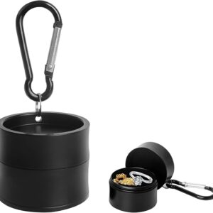 Mini Travel Ring Holder Keychain, Portable Jewelry Holder Keychain with Protective Sponge, Small Necklace Earrings Case for Gym Sports Bag Purse