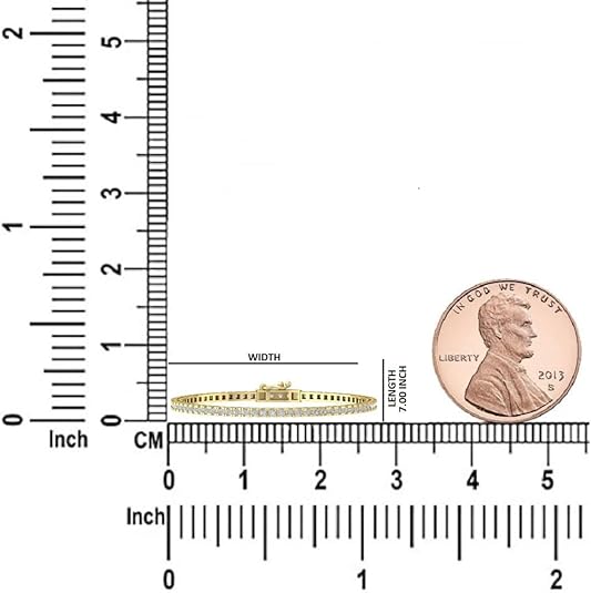 5 Carat - 10 Carat Lab Grown Diamond Tennis Bracelet | 14K Yellow Gold Four prong Link Tennis Bracelet Size 6.5 To 8 inch | D-E color and VS1 clarity - Image 3