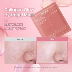 BIODANCE Bio-Collagen Real Deep Mask, Hydrating Overnight Hydrogel Face Mask, Pore Minimizing, Elasticity, Plumping, After Sun Care, Travel Essentials for Women, Korean Skin Care | 1.19oz(34g) x 4ea