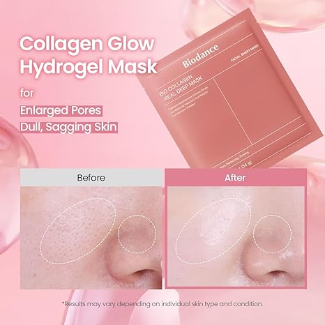 BIODANCE Bio-Collagen Real Deep Mask, Hydrating Overnight Hydrogel Face Mask, Pore Minimizing, Elasticity, Plumping, After Sun Care, Travel Essentials for Women, Korean Skin Care | 1.19oz(34g) x 4ea - Image 2