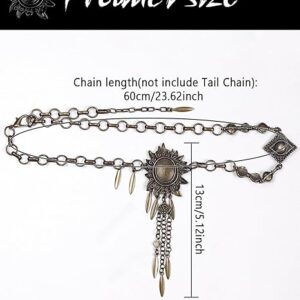 Joukavor Gypsy Headpiece Women Viking Head Chain Jewelry for Halloween Cosplay