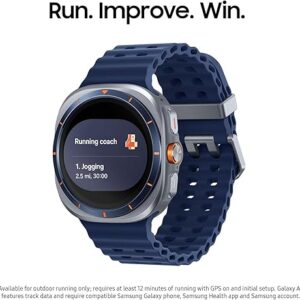 Samsung Galaxy Watch Ultra (2025) 47mm LTE Smartwatch, Titanium Casing, Advanced Sleep Coaching, Running Coach, Energy Score, Heart Rate Tracking, GPS, Titanium Blue [US Version, 2 Yr Warranty]