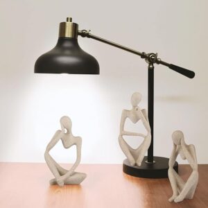 Sandstone Resin Thinker Style Abstract Sculpture Statue Collectible Figurines Home Office Bookshelf Desktop Decor