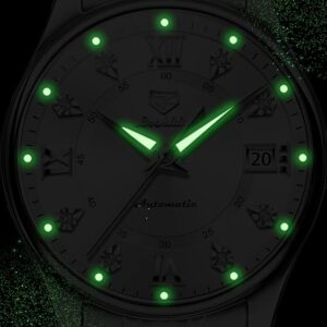 OLEVS Automatic Watches for Women Luxury Stainless Steel Gold and Silver Diamond Mechanical Dress Self Winding Date Waterproof Wrsit Watches for Ladies