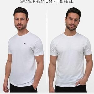 INTO THE AM Men's T-Shirts Soft Cotton Blend Crew Neck Tee S - 4XL Athletic Fit Plain & Logo Basic T-Shirt for Men