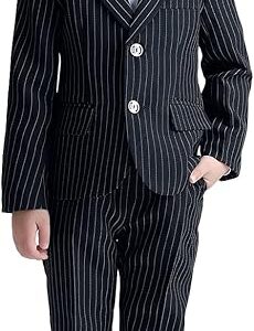 LOLANTA Boys Suit Wedding Ring Bearer Outfit Kids Suit Set, Blazer Pants Bow Tie Dress Clothes Formal Wear