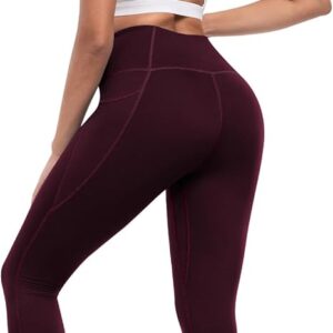 ATHVOTAR Leggings with Pockets for Women, 7 Packs High Waisted Workout Tummy Control Yoga Pants