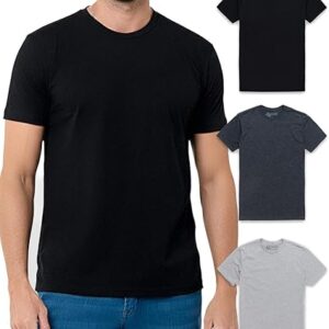 INTO THE AM Men's T-Shirts Soft Cotton Blend Crew Neck Tee S - 4XL Athletic Fit Plain & Logo Basic T-Shirt for Men