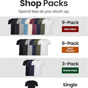 INTO THE AM Men's T-Shirts Soft Cotton Blend Crew Neck Tee S - 4XL Athletic Fit Plain & Logo Basic T-Shirt for Men