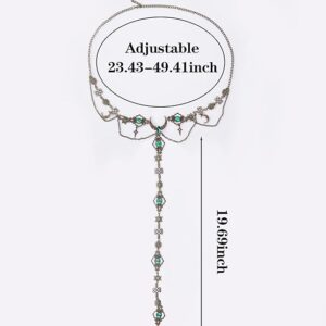 Medieval Chain Belt for Women - Renaissance Gothic Belts, Metal Celtic Fairy Waist Chain Belt for Halloween Party