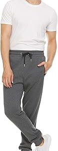 PURE CHAMP Mens Sweatpants 3 Pack Fleece Active Athletic Workout Jogger Sweatpants for Men with Zipper Pocket Size S-3XL
