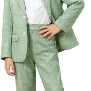 LOLANTA Boys Suit Wedding Ring Bearer Outfit Kids Suit Set, Blazer Pants Bow Tie Dress Clothes Formal Wear