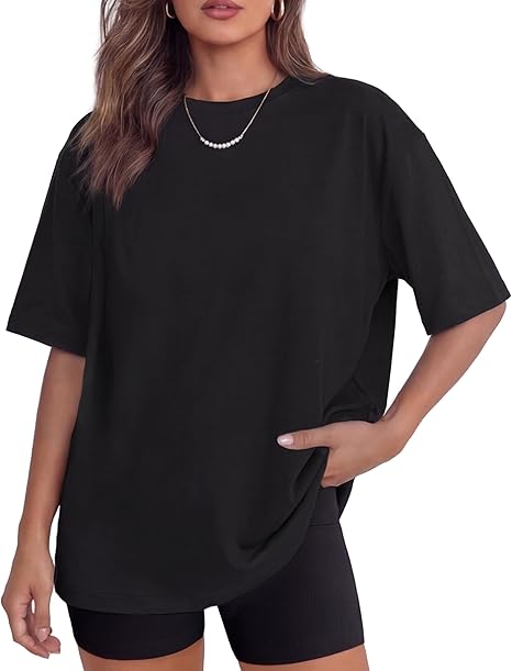 GAYHAY Oversized Tshirts for Women - Spring Summer Tops Short Sleeve Tee Shirts Crew Neck Fashion Casual Workout Clothes 2026