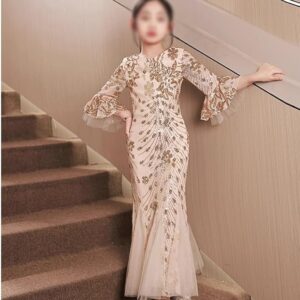 Mermaid Princess Flower Girl Dress Kids Wedding Party Costumes