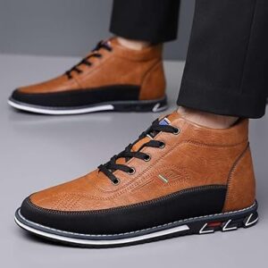 Men's Casual Dress Boots Motorcycle Boots Plus Size Ankle Boots Lace Up Fashion Leather Boots Business Wedding Party Shoes