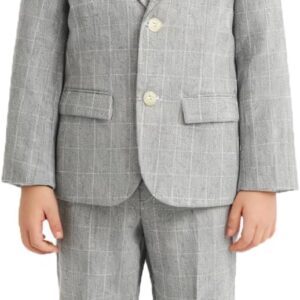 LOLANTA Boys Suit Wedding Ring Bearer Outfit Kids Suit Set, Blazer Pants Bow Tie Dress Clothes Formal Wear