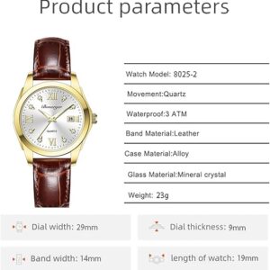 BESTKANG Vintage Women Watches Roman Numerals Dress Watch Waterproof Watches Leather Watch for Women Quartz Wrist Watch