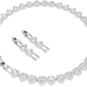 Swarovski Ariana Grande Collection, Clear Crystal & Pearls, Rhodium Finish, Necklaces, Earrings and Bracelets