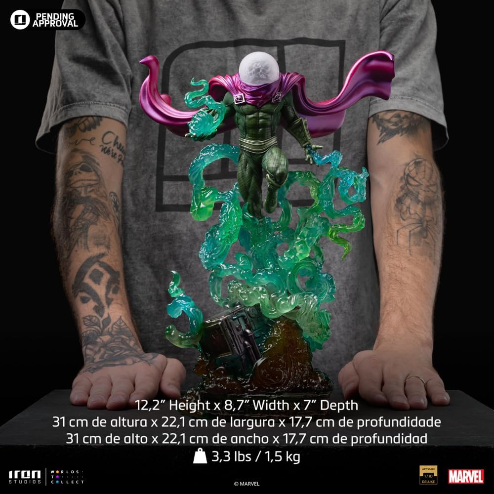 Iron Studios Collectible Statue Mysterio - Spider-Man vs Villains Diorama - BDS Art Scale 1/10 - Polystone Resin Multicolor 31cm 12,2 inches - Image 9