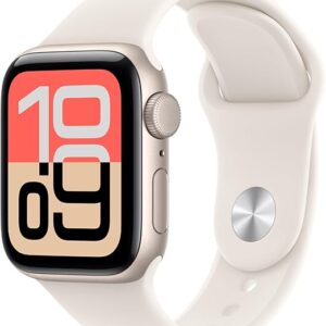 Apple Watch SE 3 [GPS 40mm] Smartwatch with Starlight Aluminum Case with Starlight Sport Band - S/M. Fitness and Sleep Trackers, Heart Rate Monitor, Always-On Display, Water Resistant