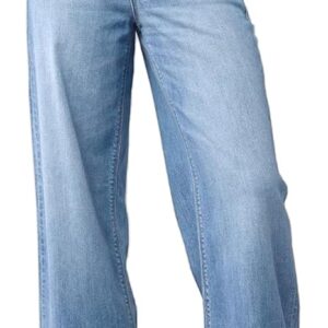 Women's Wide Leg Jeans High Waisted Baggy Straight Leg Loose Stretchy Casual Denim Pants