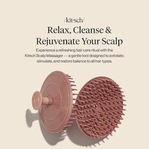 Kitsch Scalp Massager for Hair Care - Scalp Scrubber, Shampoo Brush & Exfoliator for Scalps- Hair Scrubber for Relaxing Bath - Terracotta