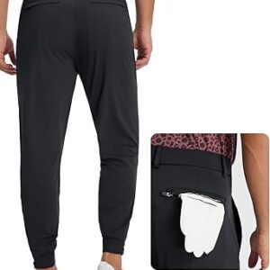 M MAELREG Men's Golf Pants Stretch Business Casual 4 Pockets Ankle Zip Lightweight Breathable Quick Dry Jogger Sweatpants