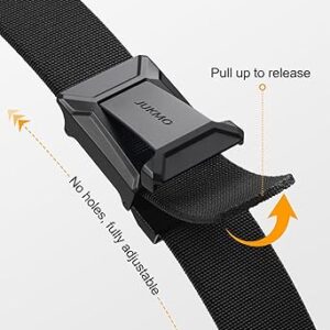 JUKMO Stretch Tactical Belt for Men, Military Work Rigger Hiking 1.5" Elastic Nylon Web Ratchet Quick Release Belt