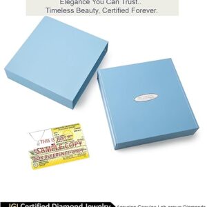 Belacqua Lab Grown Diamond Pendant Necklace in 14K White or Yellow Gold, Round,Oval,Princess and Emerald Cuts, 1/2 to 3 Carat, IGI Certified, E-F Color, VS Clarity, Jewelry for Women,Gift Box Included