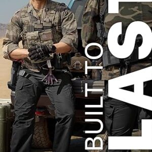 CQR Men's Tactical Pants, Water Resistant Ripstop Cargo Pants, Lightweight EDC Work Hiking Pants, Outdoor Apparel