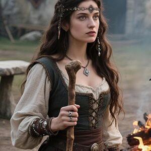 Joukavor Gypsy Headpiece Women Viking Head Chain Jewelry for Halloween Cosplay