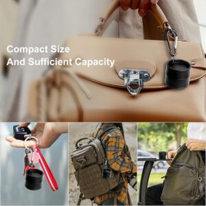 Mini Travel Ring Holder Keychain, Portable Jewelry Holder Keychain with Protective Sponge, Small Necklace Earrings Case for Gym Sports Bag Purse