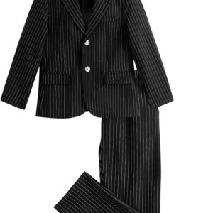 LOLANTA Boys Suit Wedding Ring Bearer Outfit Kids Suit Set, Blazer Pants Bow Tie Dress Clothes Formal Wear