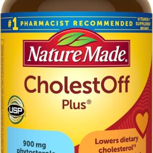 Nature Made CholestOff Plus, Dietary Supplement for Heart Health Support, 100 Softgels, 25 Day Supply