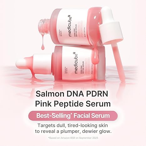 medicube PDRN Pink Peptide Serum with Salmon DNA | Pink Glow Serum with Peptides & Niacinamide for Hydration & Firm-Looking Skin | Uneven Tone Care | Korean Skincare, 1.01 fl. Oz - Image 3