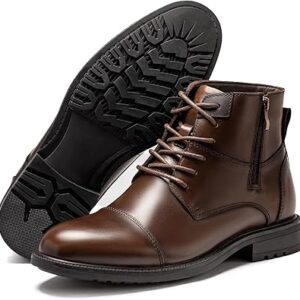 Holy dove Men's Lightweight Dress Boots Zip Ankle Chukka Casual Boot