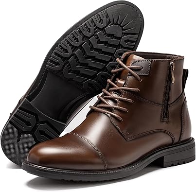 Holy dove Men's Lightweight Dress Boots Zip Ankle Chukka Casual Boot - Image 3