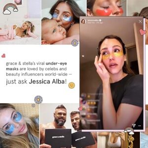 grace & stella Award Winning Under Eye Mask - Birthday Gifts for Women - Gel Eye Patches for Dark Circles, Puffy Eyes, Undereye Bags - Gifts for Mom - Travel Essentials - Vegan (24 Pairs, Gold)