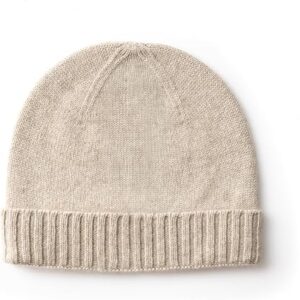 Downholme Men's 100% Cashmere Classic Cuffed Beanie