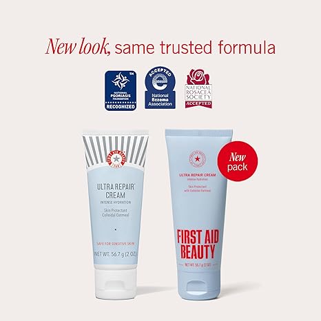 First Aid Beauty - Ultra Repair Cream, Intense Hydration Whipped Colloidal Oatmeal, Clinically Proven to Strengthen Skin Barrier in 7 Days & Helps Relieve Eczema, Luxury Face & Body Moisturizer, 2 oz - Image 4