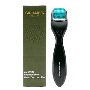 Derma Roller 0.25 mm with Individual Needles | Facial, Scalp & Head Micro-Needling Tool for Enhanced Skincare Routine - Gin Amber Beauty
