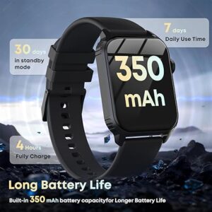 Smart Watch for Men, 120+ Sports Modes Smartwatch with 1.83" HD Touchsreen, Sleep Monitor, IP67 Waterproof, Bluetooth Call & Music Control Fitness Watch for iPhone/Android Black