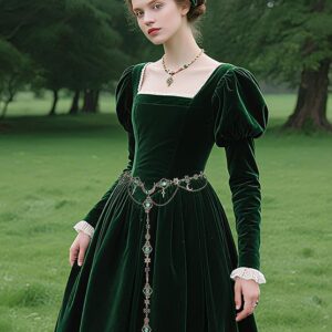 Medieval Chain Belt for Women - Renaissance Gothic Belts, Metal Celtic Fairy Waist Chain Belt for Halloween Party