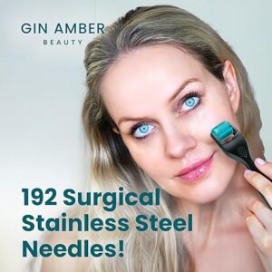 Derma Roller 0.25 mm with Individual Needles | Facial, Scalp & Head Micro-Needling Tool for Enhanced Skincare Routine - Gin Amber Beauty