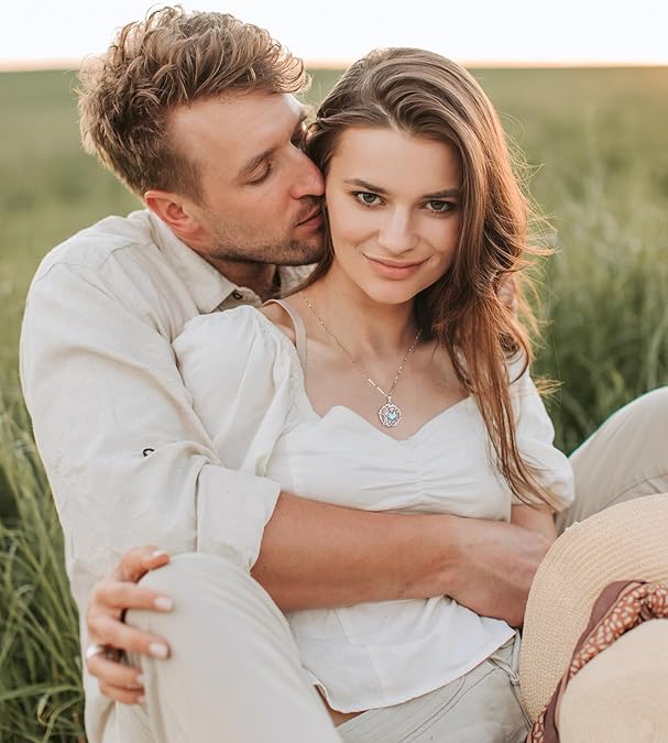 FANCIME Tree of life Birthstone necklace Sterling Silver Pendant Birthstone Necklace Gemstone Anniversary Birthday Jewelry Mothers Day Gifts for Mom Her Wife - Image 4