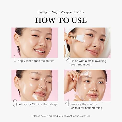 medicube Wrapping Mask Collagen Overnight Peel Off Facial Mask | Elasticity & Hydration Care, Reduces Sagging & Dullness | Hydrolyzed Collagen For Glowing Skin | Korean Skin Care, 2.53 fl.oz - Image 2